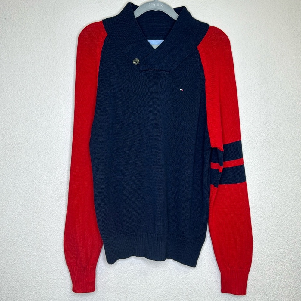Boys Tommy Hilfiger Shawl Collar Sweater